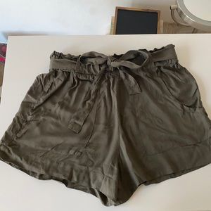 Army green shorts